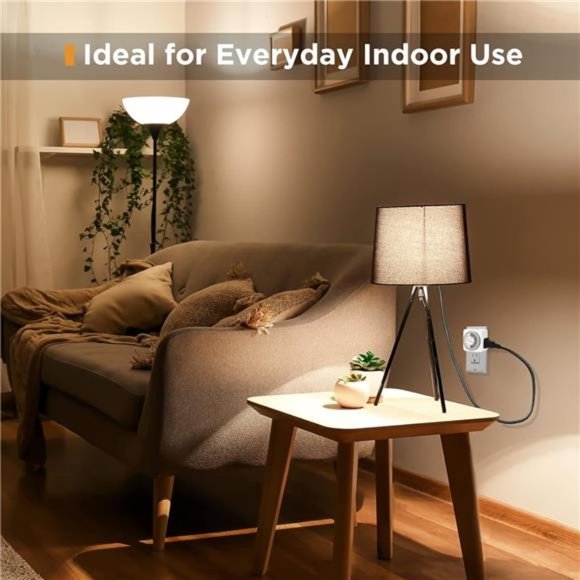 Timers, 24 Hour Indoor Plug-in Mechanical Timer Mini, 3-Prong,  (4-Pack) - Picture 6 of 6